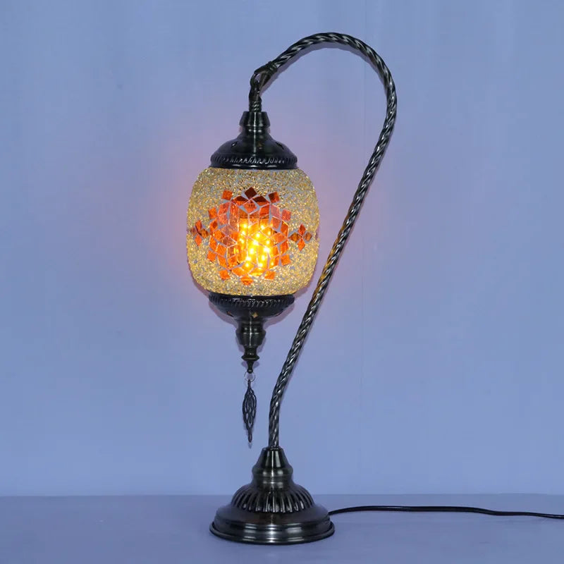 Vintage Handmade Mosaic Lampshade Turkish Moroccan Bohemian Style Table Lamp