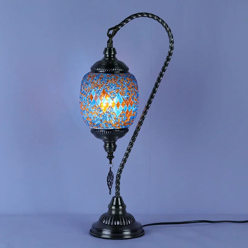 Vintage Handmade Mosaic Lampshade Turkish Moroccan Bohemian Style Table Lamp