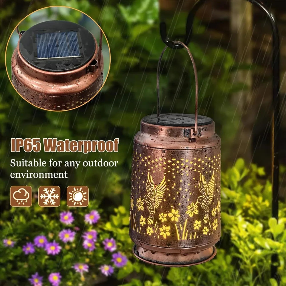 Solar Hummingbird Lantern – Waterproof Hanging Garden Light Decor