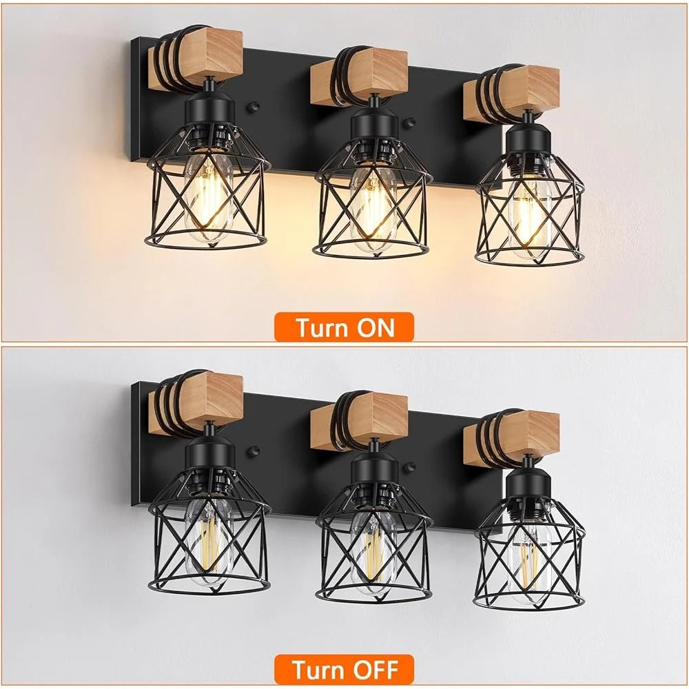 Farmhouse Vanity 3 Light  - Wall Lighting for Bedroom, Hallway, Living Room