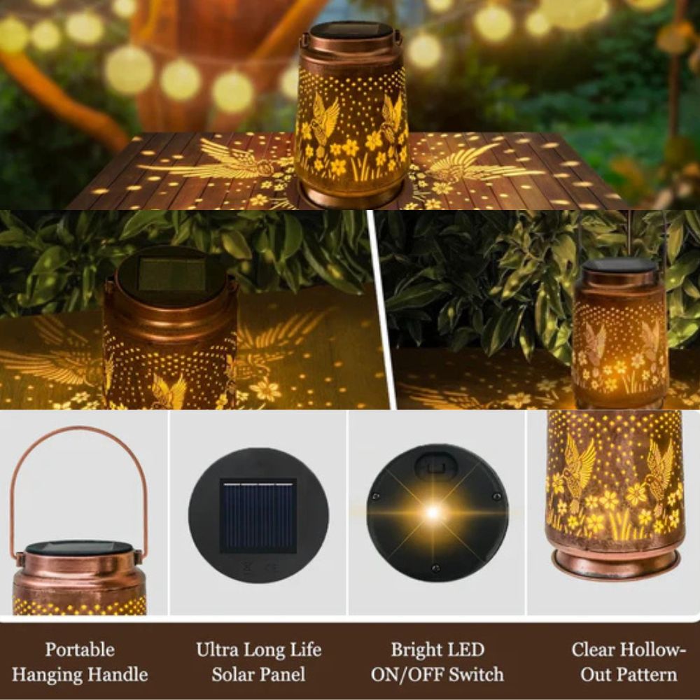 Solar Hummingbird Lantern – Waterproof Hanging Garden Light Decor