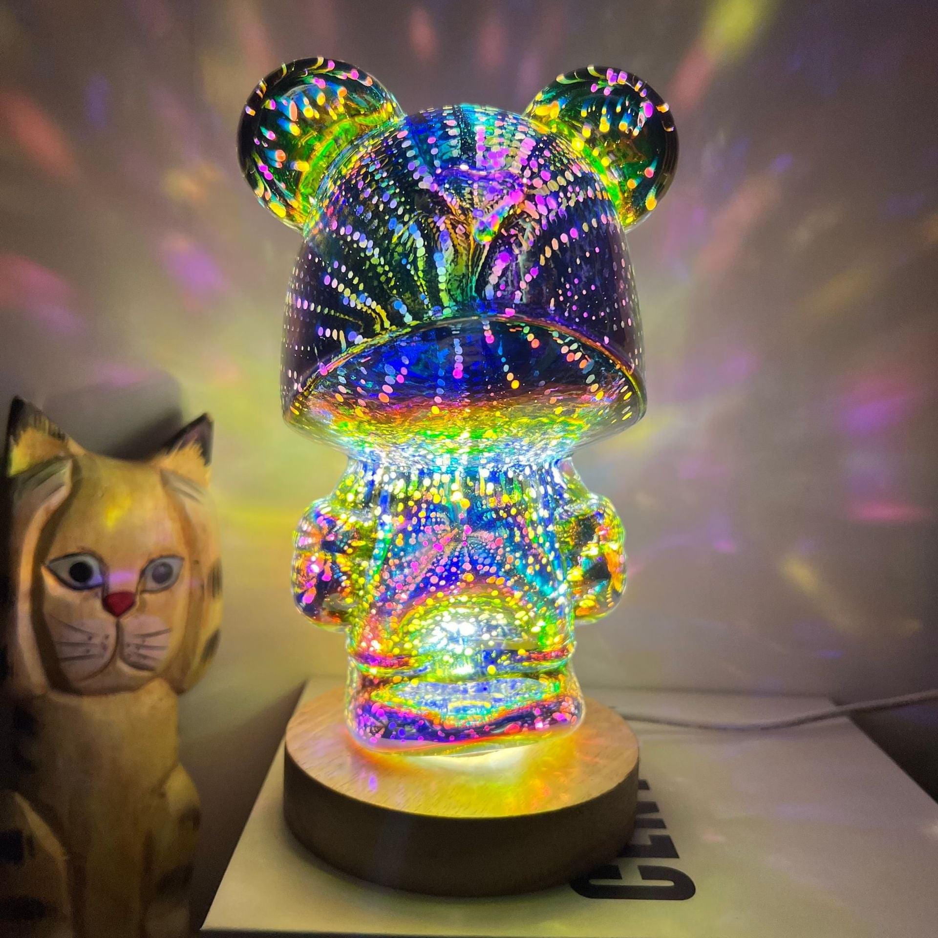 3D Firework Bear Light Luminous Bear Atmosphere Table Lam