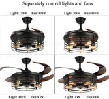 Industrial Wind Integrated American Retro Fan Lamp
