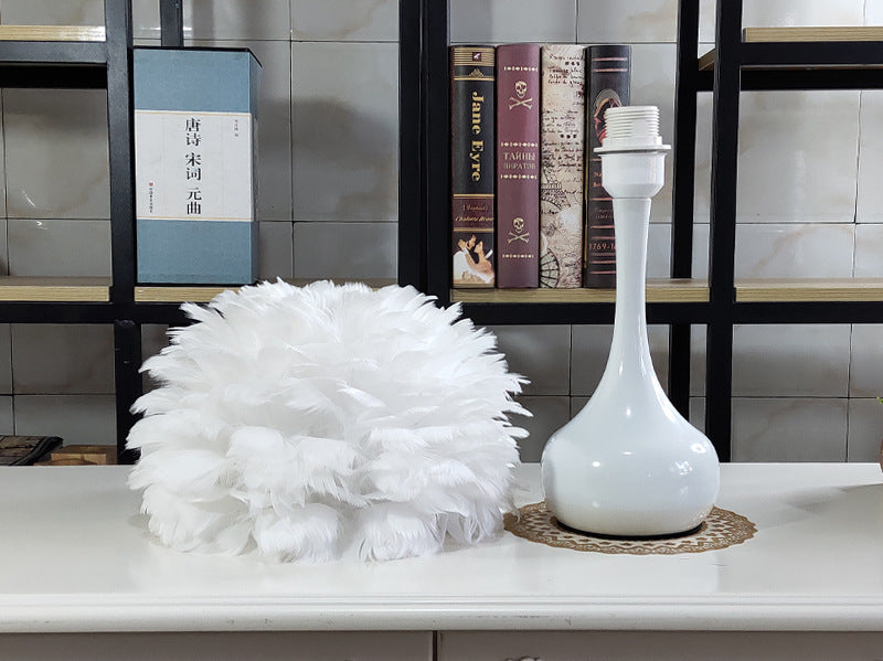 Luxury Feather Table Lamp Bedroom