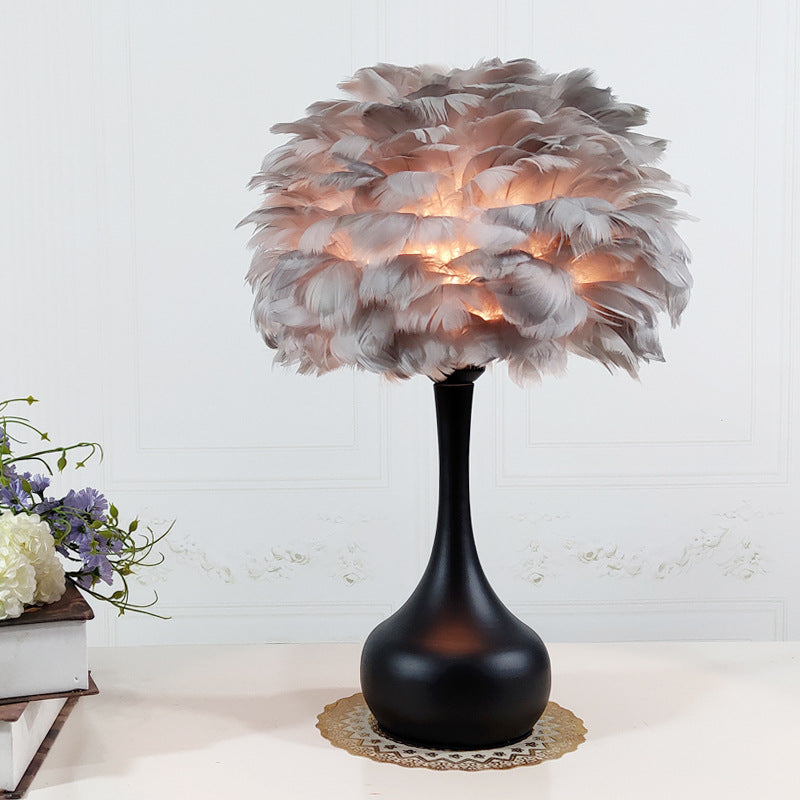 Luxury Feather Table Lamp Bedroom
