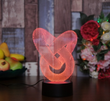 New and strange 3D night light touch colorful