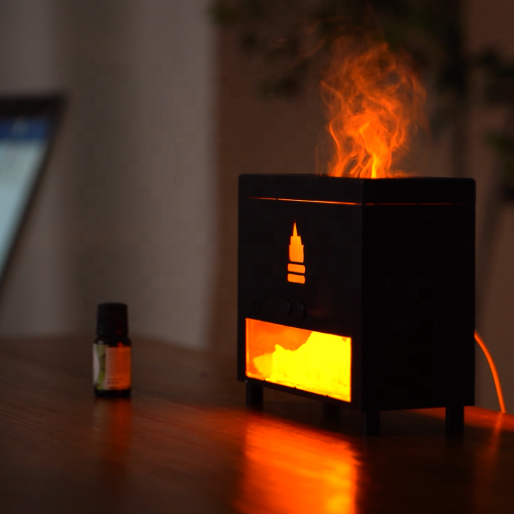 3D Fire Effect Humidifier & Aroma Diffuser - for Home Decor & Relaxation
