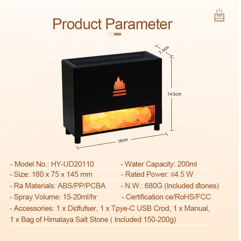 3D Fire Effect Humidifier & Aroma Diffuser - for Home Decor & Relaxation