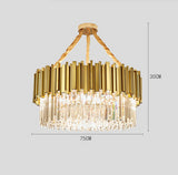 Modern Minimalist Light Luxury Crystal Living Room Glass Round Lamps